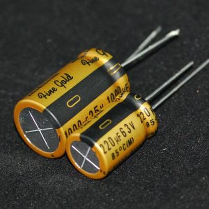 thumbnail image 2 of Nichicon Muse FG Fine Gold Audio Capacitor - 47uF 63V 85°C Radial (UFG1J470MPM) 4-Piece Lot 2 of 5